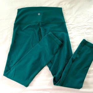Lululemon wonderunder ankle in teal